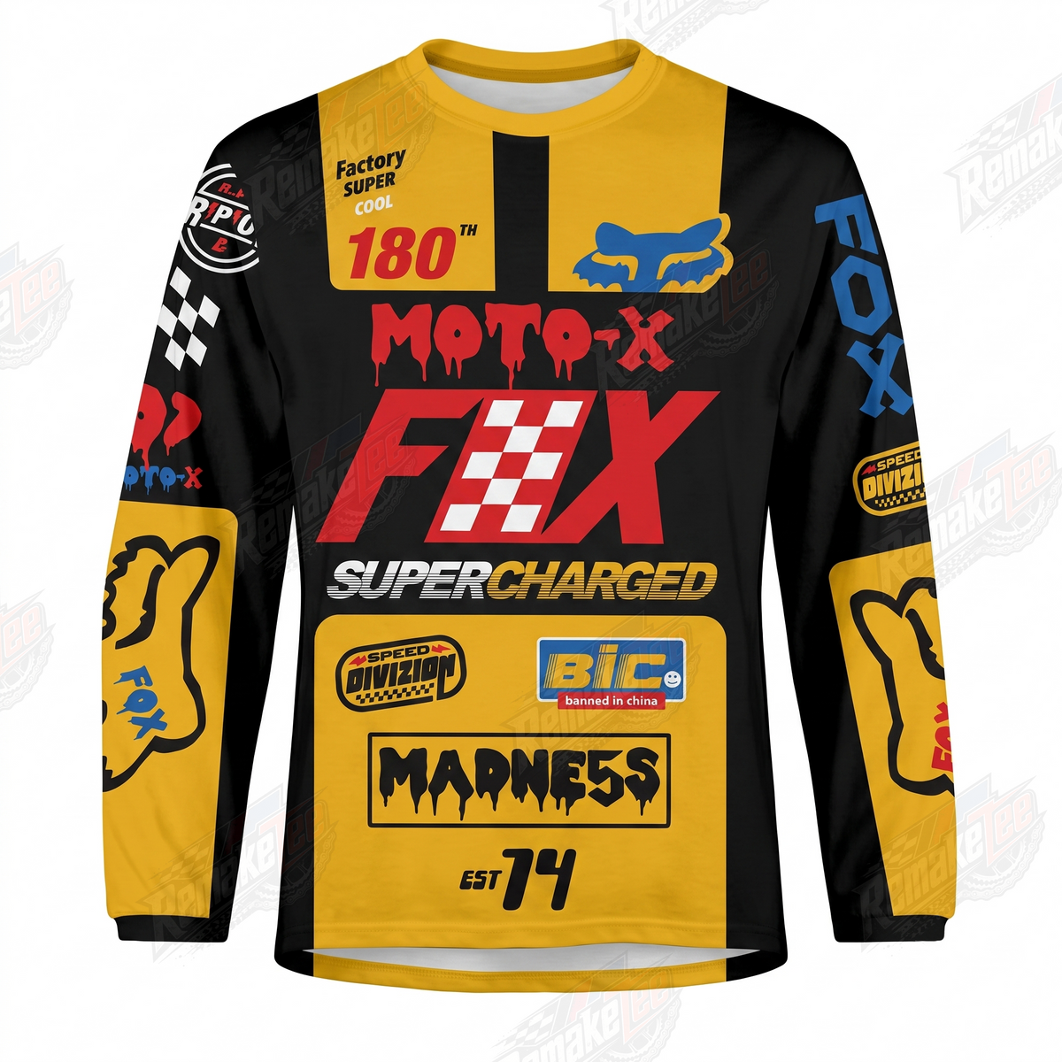 Moto-X FX Supercharged vintage VMX racing jersey - product view
