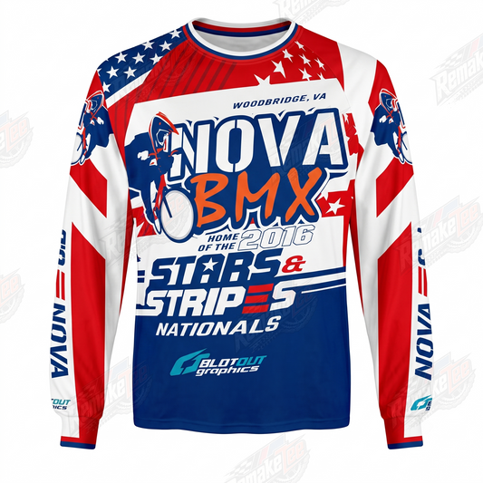 NOVA BMX 2016 Stars & Stripes Nationals vintage racing jersey - product view