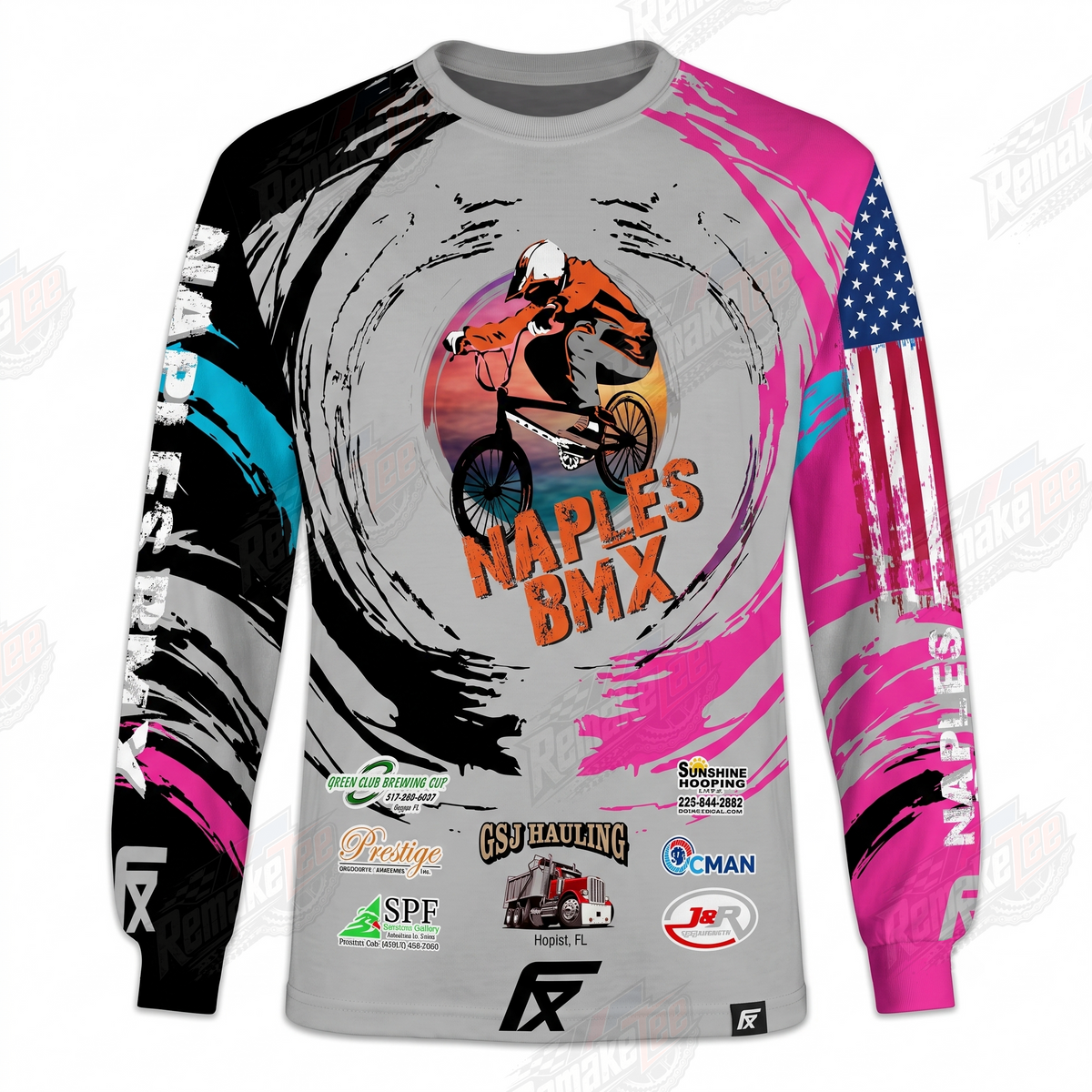 Naples BMX vintage racing jersey - product view