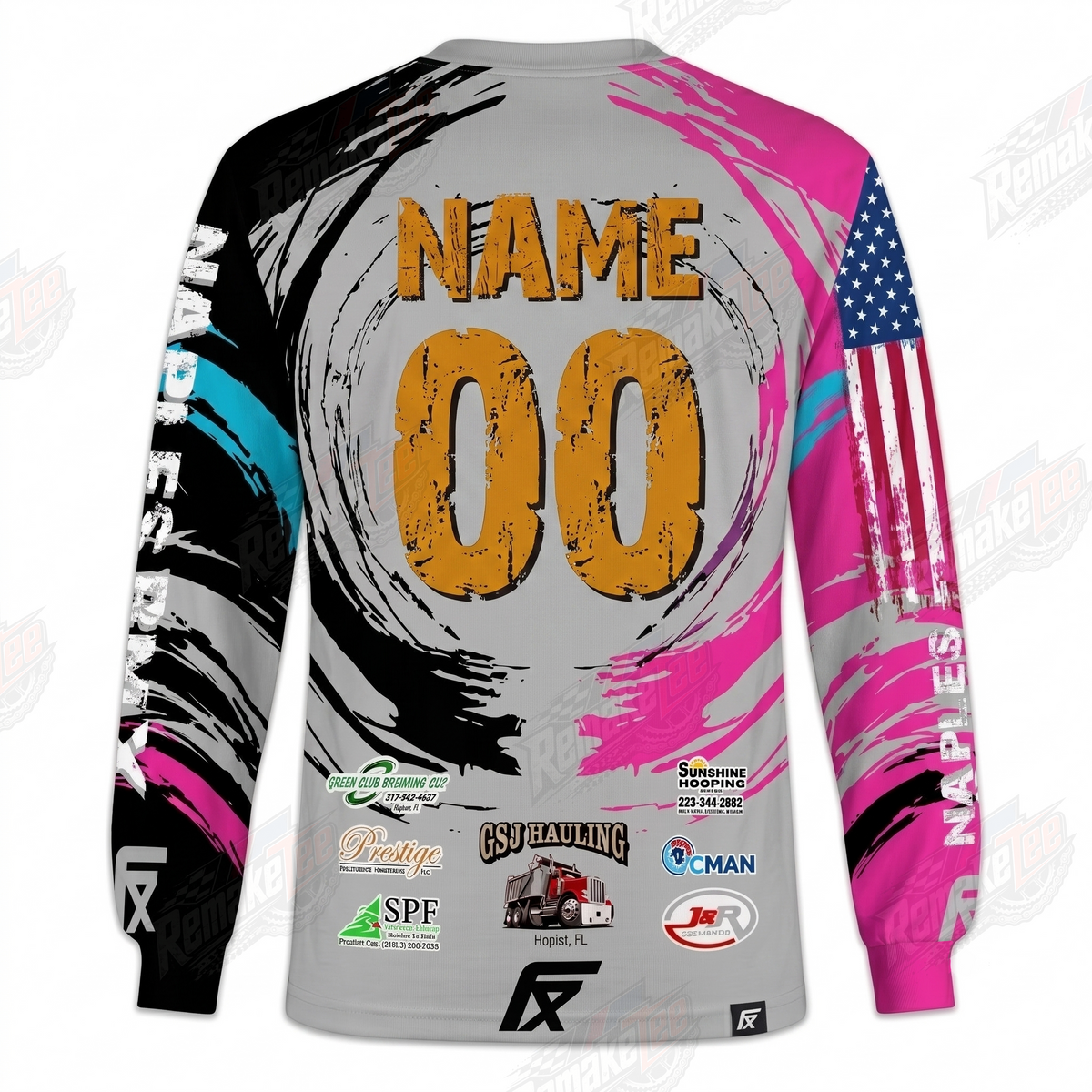 Naples BMX vintage racing jersey - alternate product view