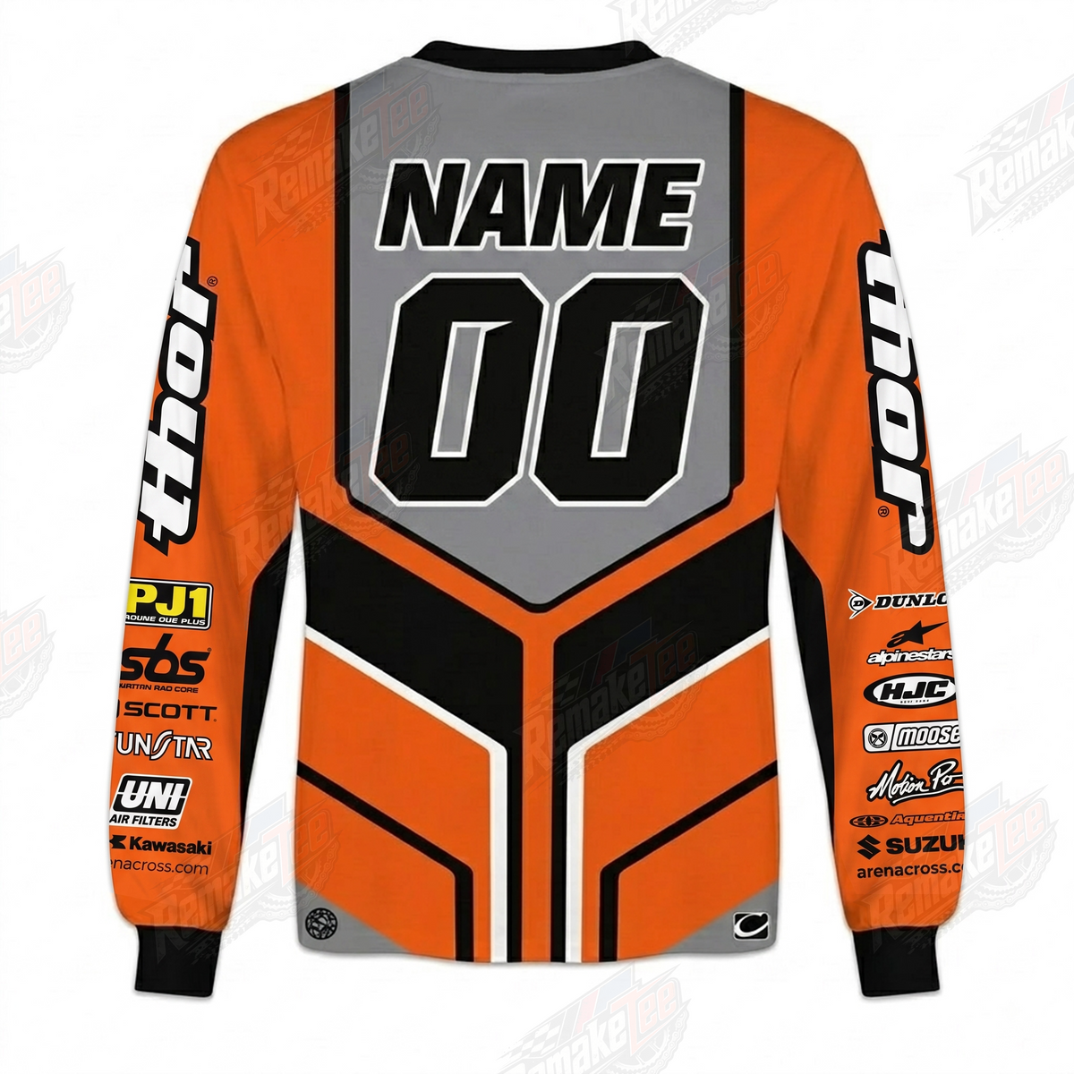National Arenacross Series Thor Orange Gray vintage VMX racing jersey - alternate product view