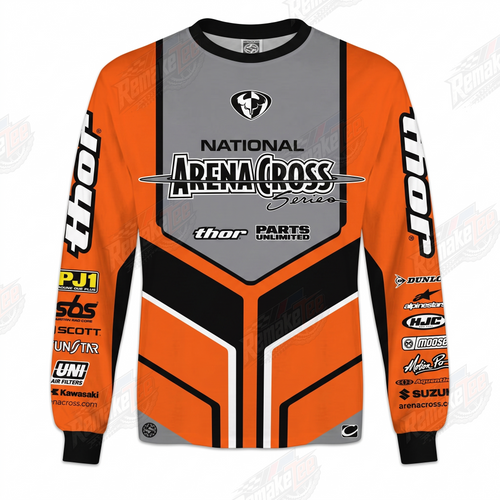 National Arenacross Series Thor Orange Gray vintage VMX racing jersey - product view