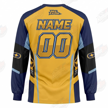 No Fear Racing Navy Yellow vintage VMX racing jersey - alternate product view