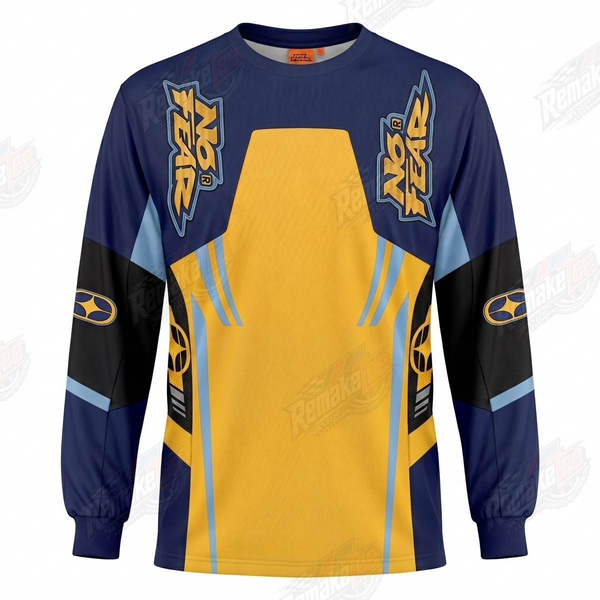 No Fear Racing Navy Yellow vintage VMX racing jersey - product view