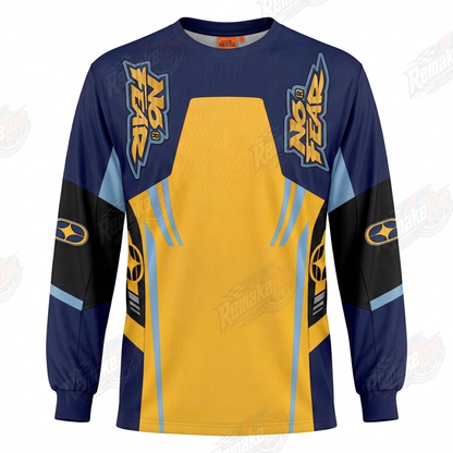 No Fear Racing Navy Yellow vintage VMX racing jersey - product view