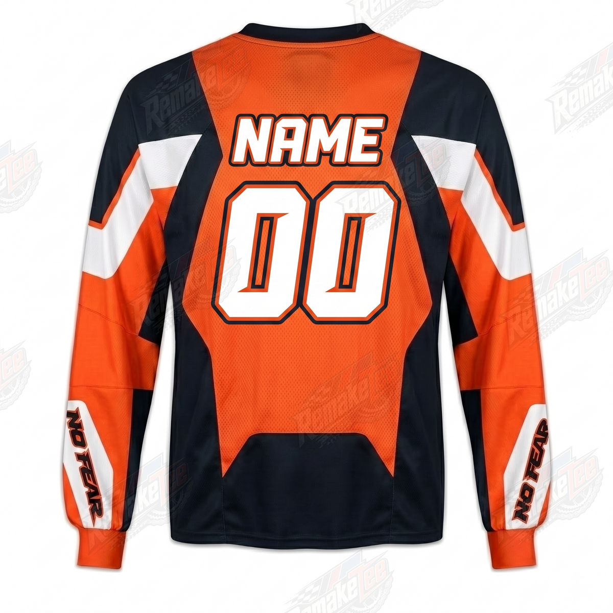 No Fear Racing Orange White vintage VMX racing jersey - alternate product view