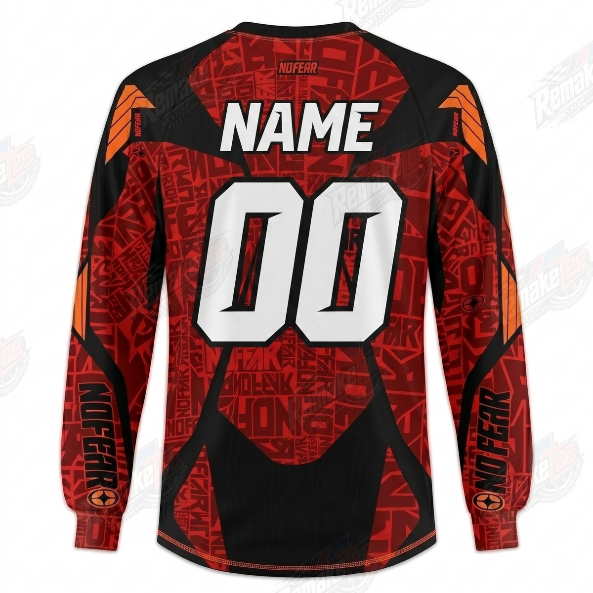 No Fear Red Black vintage VMX racing jersey - alternate product view