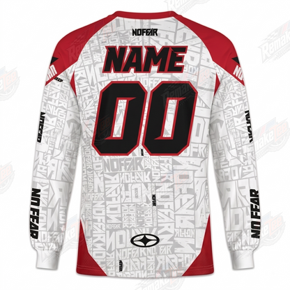 No Fear White Red vintage VMX racing jersey - alternate product view