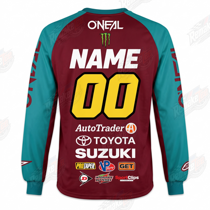 O'Neal AutoTrader Toyota Suzuki Monster Energy vintage VMX racing jersey - alternate product view