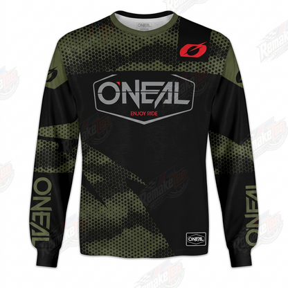 O'Neal Black Olive vintage BMX racing jersey - product view