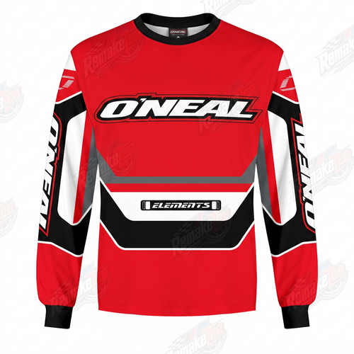 O'Neal Elements Red Black vintage VMX racing jersey - product view