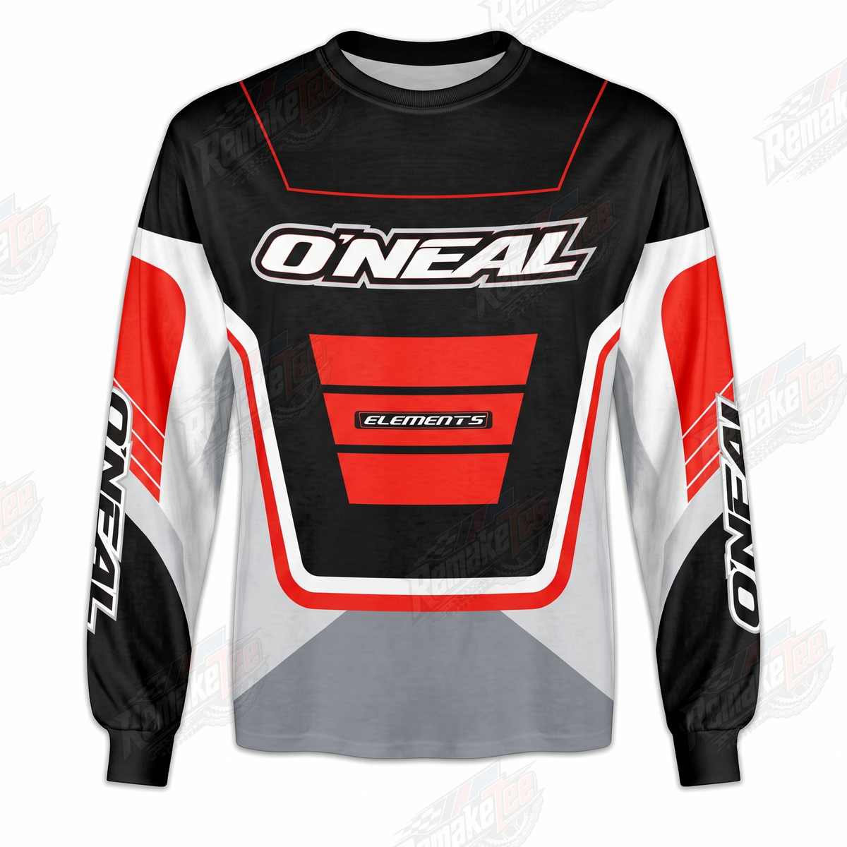 O’Neal Elements Red Black White vintage VMX racing jersey - front view