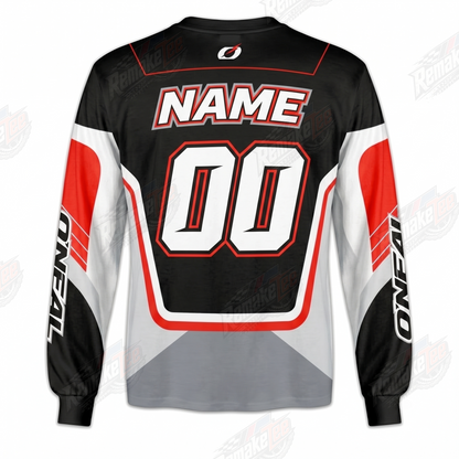 O’Neal Elements Red Black White vintage VMX racing jersey - back view