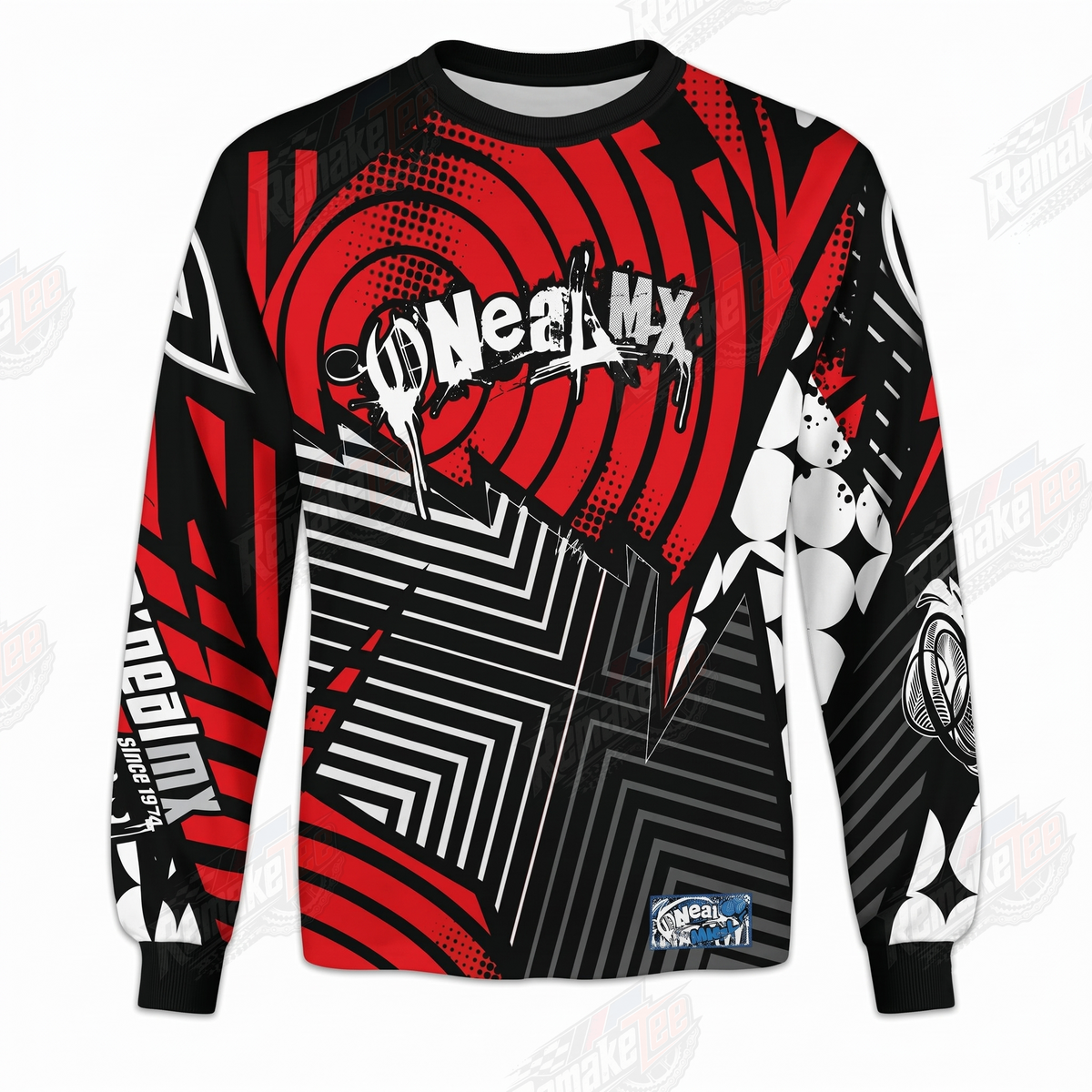 O'Neal MX Red Black vintage VMX racing jersey - front product view