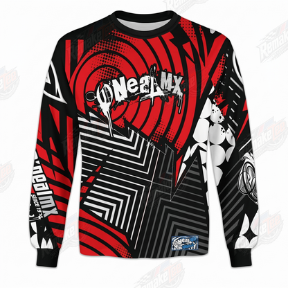 O'Neal MX Red Black vintage VMX racing jersey - front product view