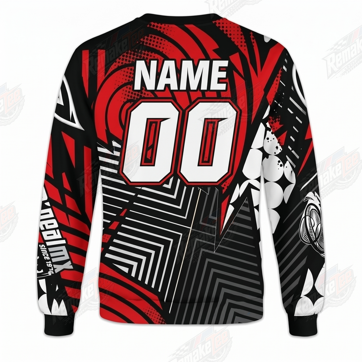 O'Neal MX Red Black vintage VMX racing jersey - back product view