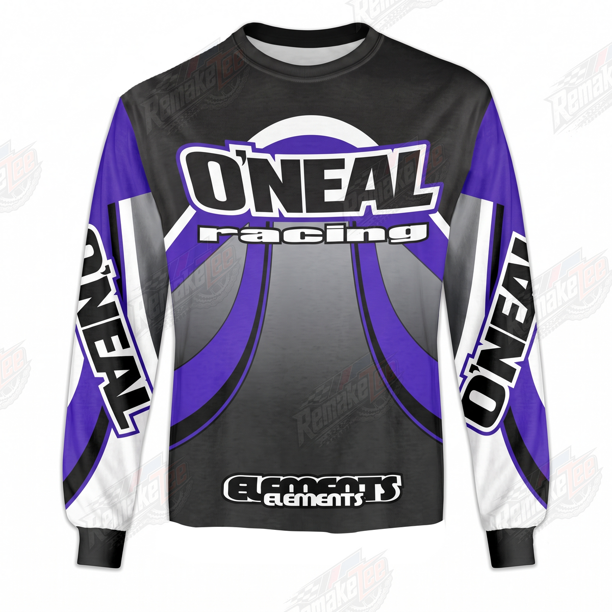 O’Neal Racing Purple Gray Black vintage VMX racing jersey - front view