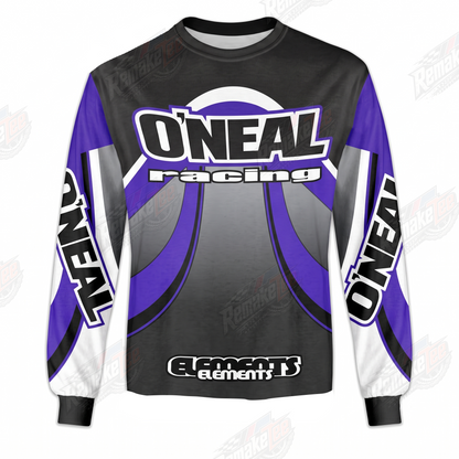 O’Neal Racing Purple Gray Black vintage VMX racing jersey - front view