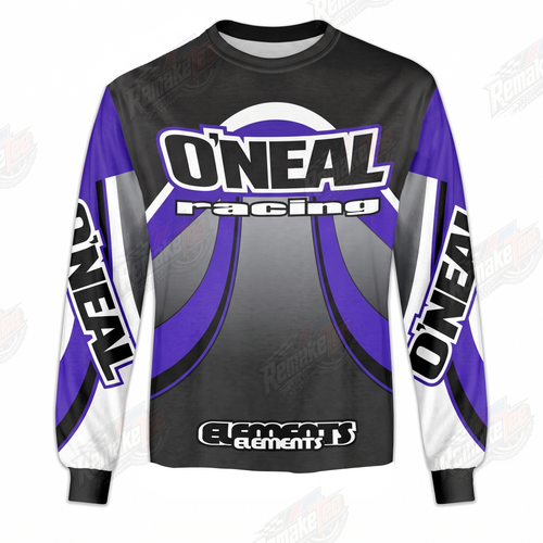 O’Neal Racing Purple Gray Black vintage VMX racing jersey - front view