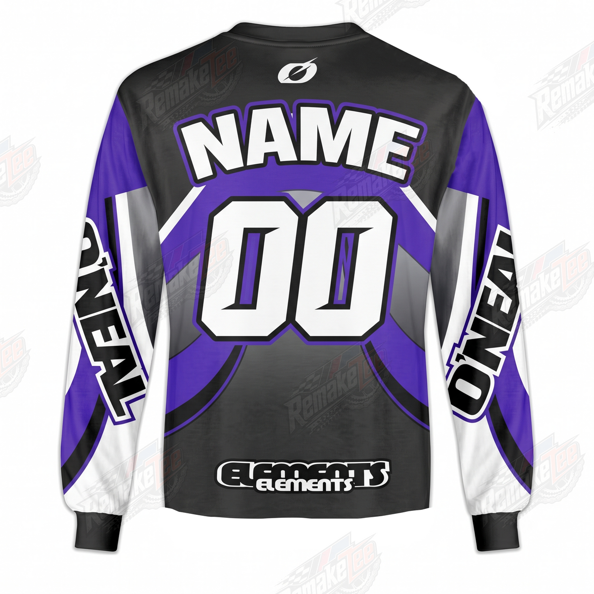 O’Neal Racing Purple Gray Black vintage VMX racing jersey - back view