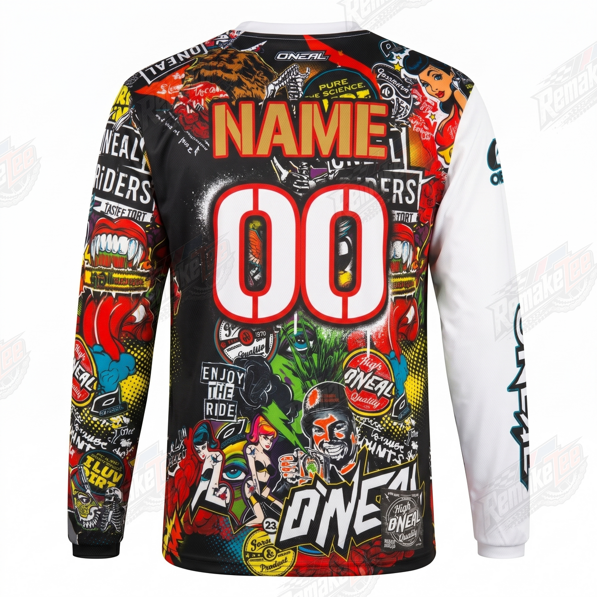 O'Neal Riders Sticker Collage vintage BMX racing jersey - alternate product view