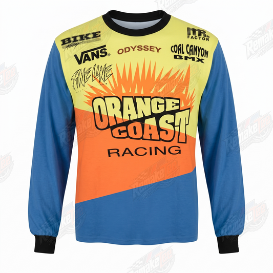 Orange Coast Racing vintage BMX racing jersey - product view