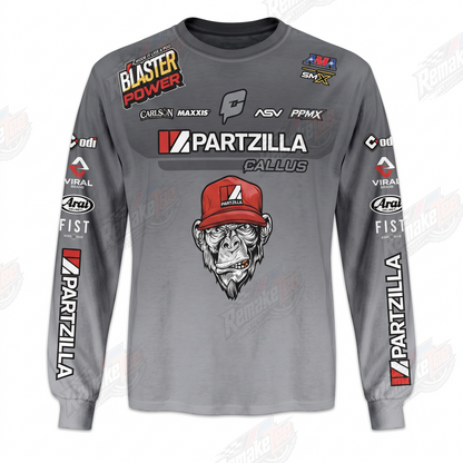Partzilla Blaster Power Gray vintage VMX racing jersey - product view