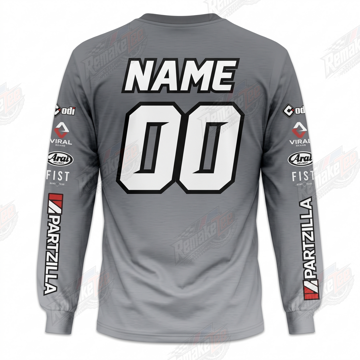 Partzilla Blaster Power Gray vintage VMX racing jersey - alternate product view