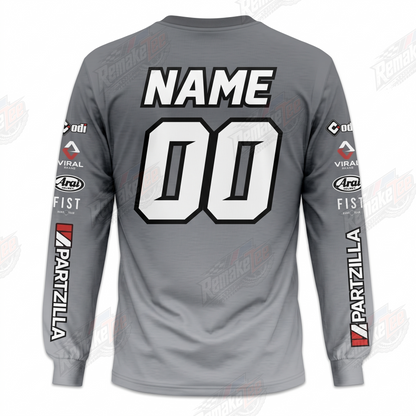 Partzilla Blaster Power Gray vintage VMX racing jersey - alternate product view