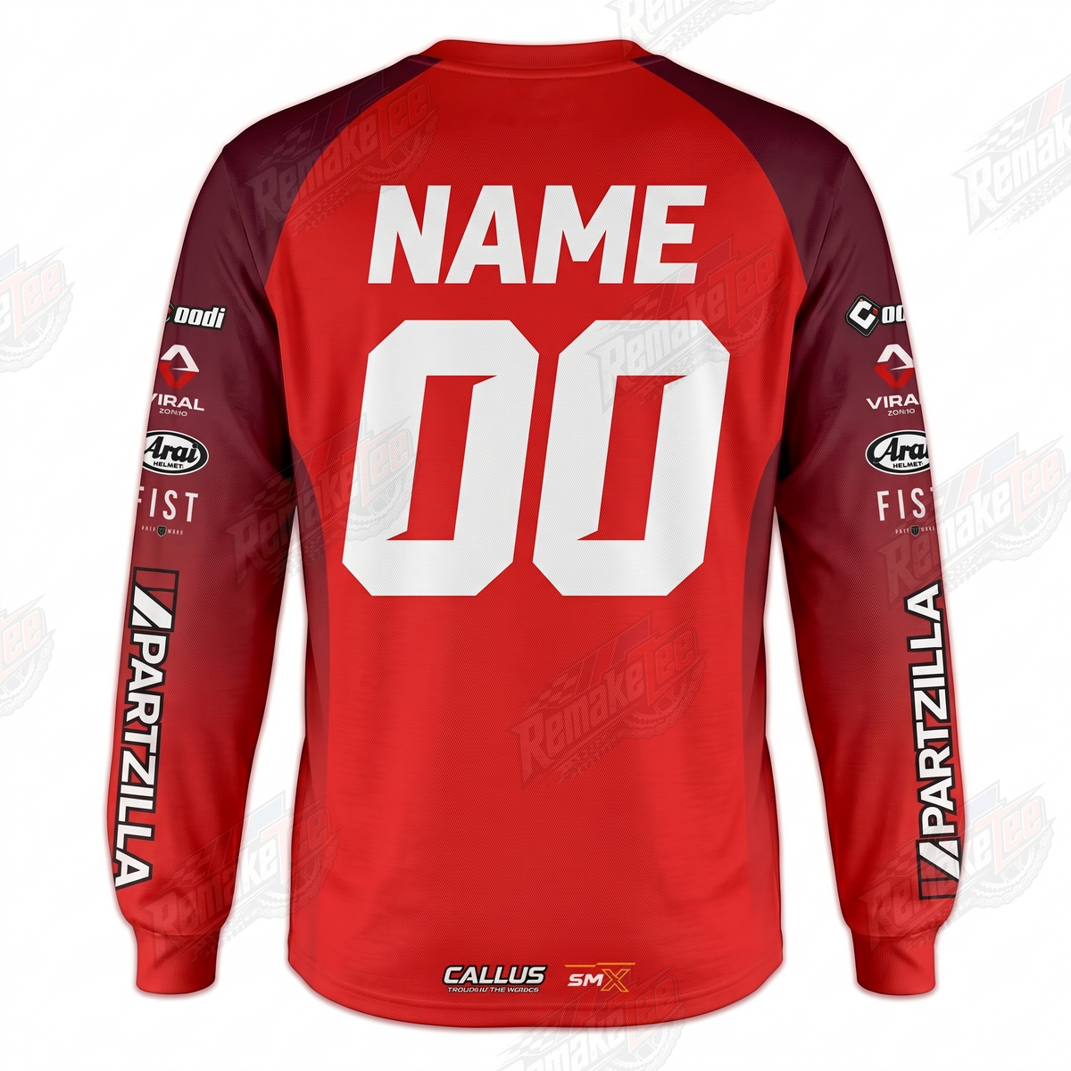 Partzilla Master Power Red vintage VMX racing jersey - alternate product view