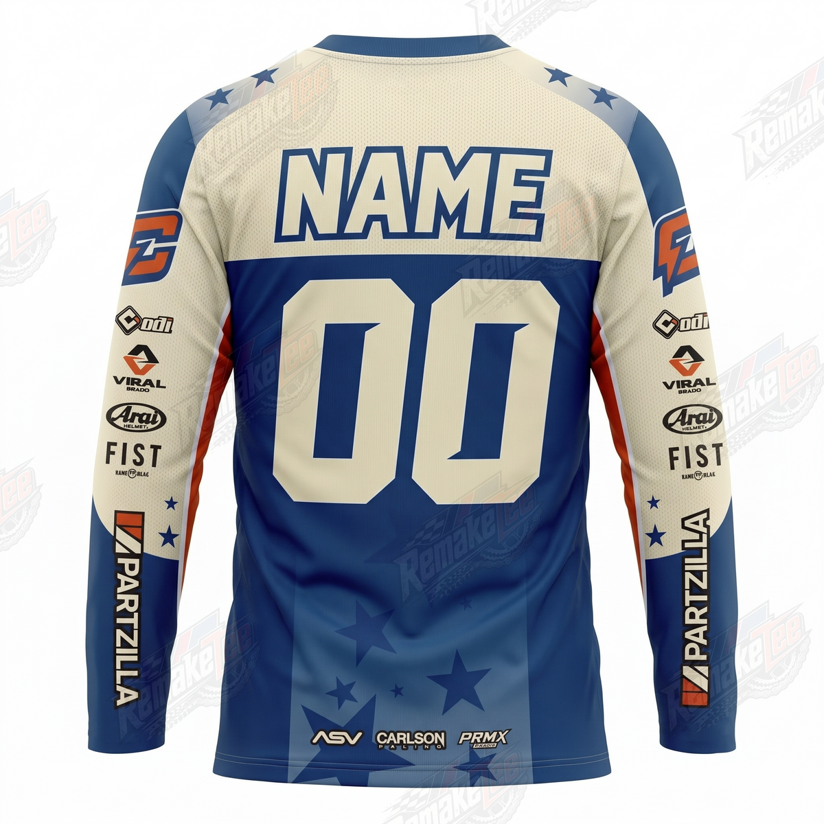 Partzilla Master Power Stars vintage VMX racing jersey - alternate product view