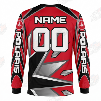 Polaris Red Black vintage VMX racing jersey - alternate product view