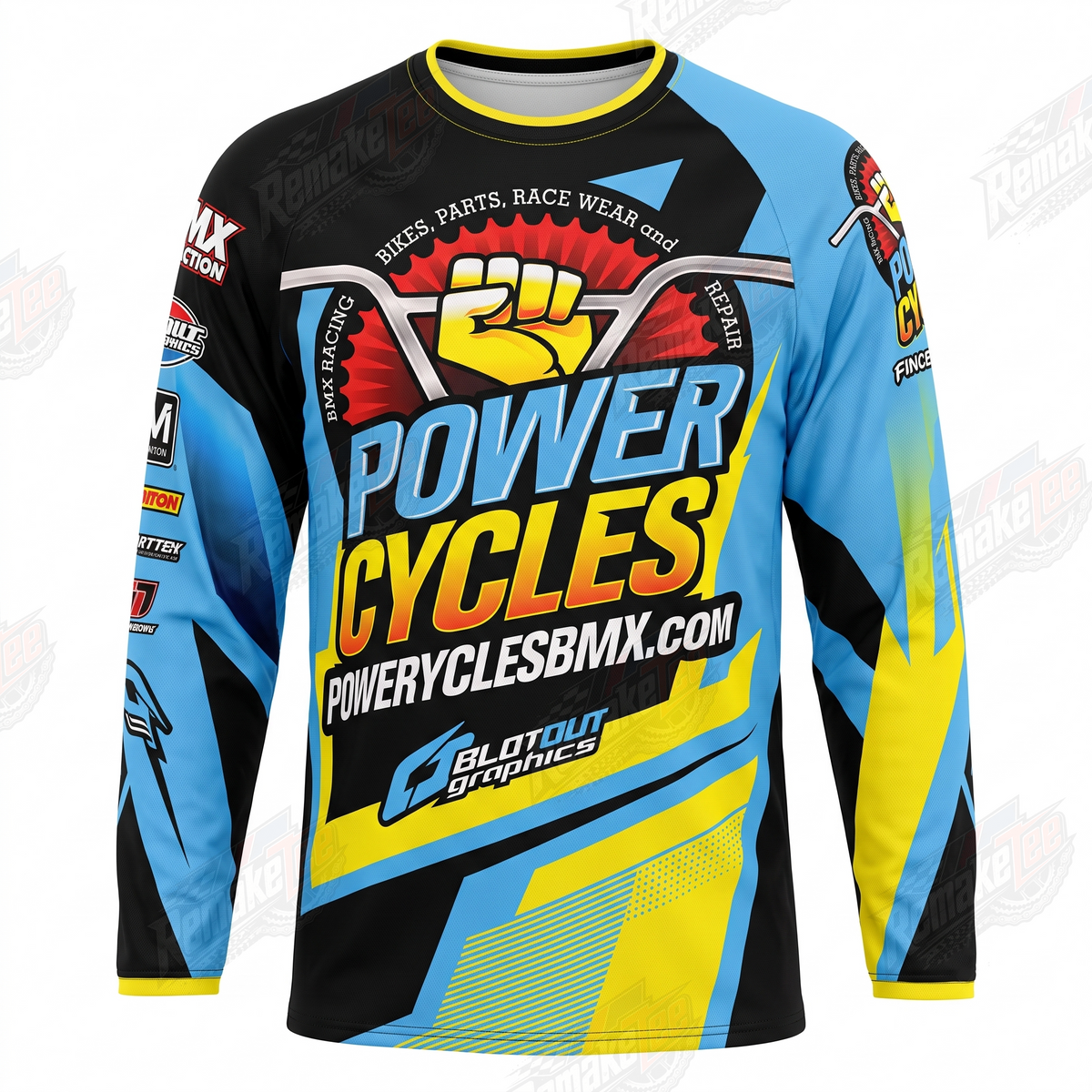 Power Cycles BMX vintage racing jersey - product view