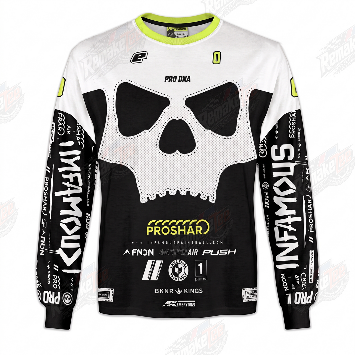 Pro DNA Proshar Skeleton Infamous vintage VMX racing jersey - product view