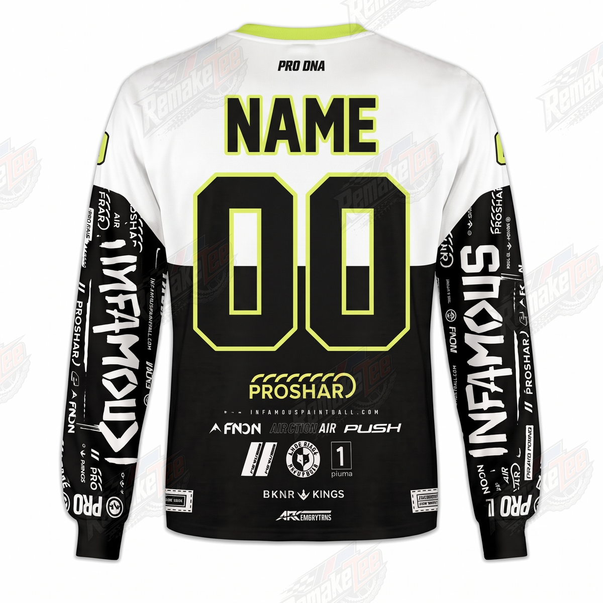 Pro DNA Proshar Skeleton Infamous vintage VMX racing jersey - alternate product view