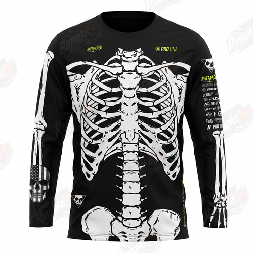 Pro DNA Skeleton Infamous vintage VMX racing jersey - product view
