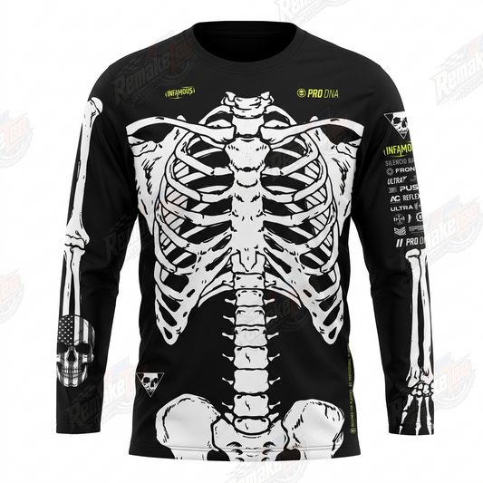 Pro DNA Skeleton Infamous vintage VMX racing jersey - product view
