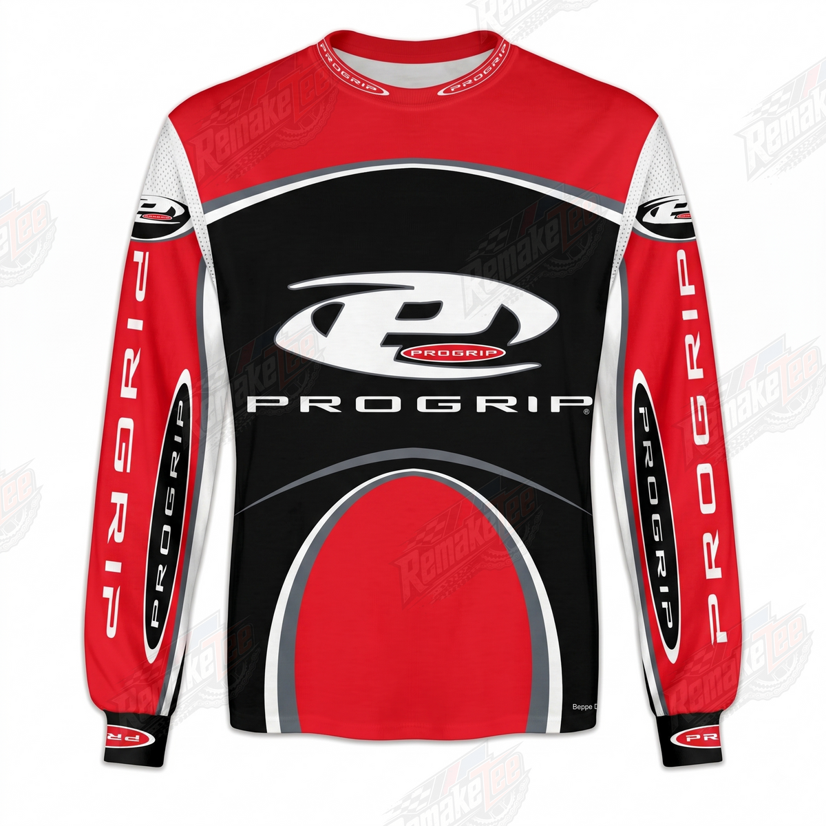 Pro Grip Racing Red Black vintage VMX racing jersey - product view
