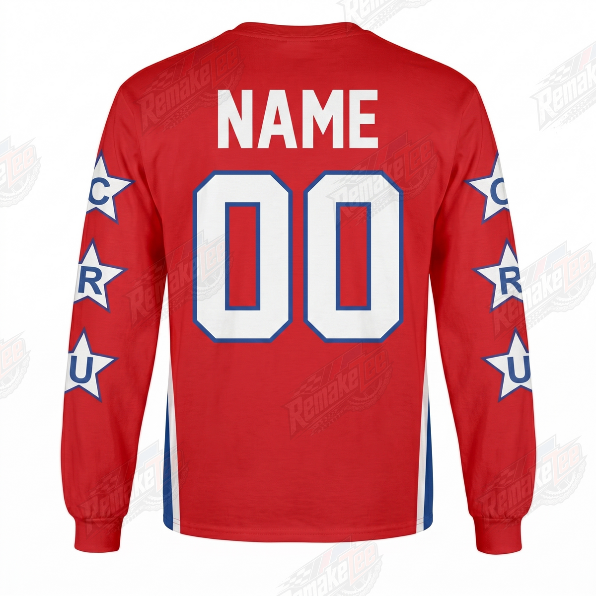 RAD Stars Red White Blue vintage BMX racing jersey - alternate product view