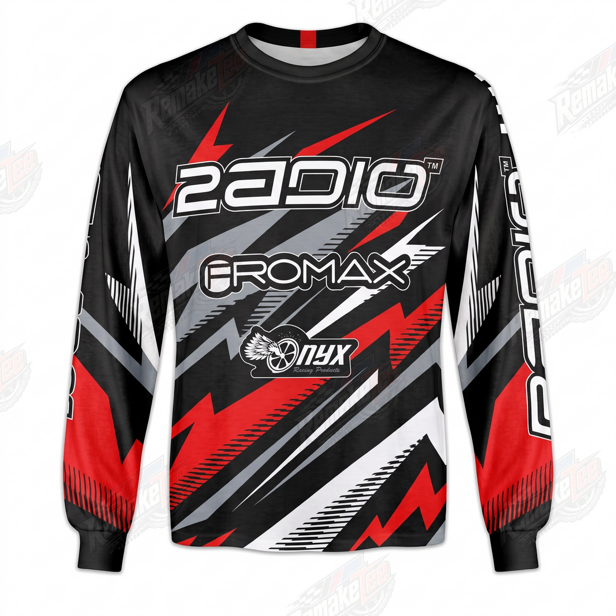 Rapio Fomax Onyx Red Black vintage BMX racing jersey - product view