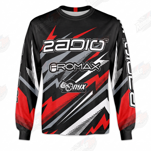 Rapio Fomax Onyx Red Black vintage BMX racing jersey - product view