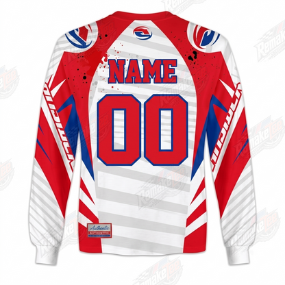 Red Blue Authentic Racing vintage VMX racing jersey - alternate product view