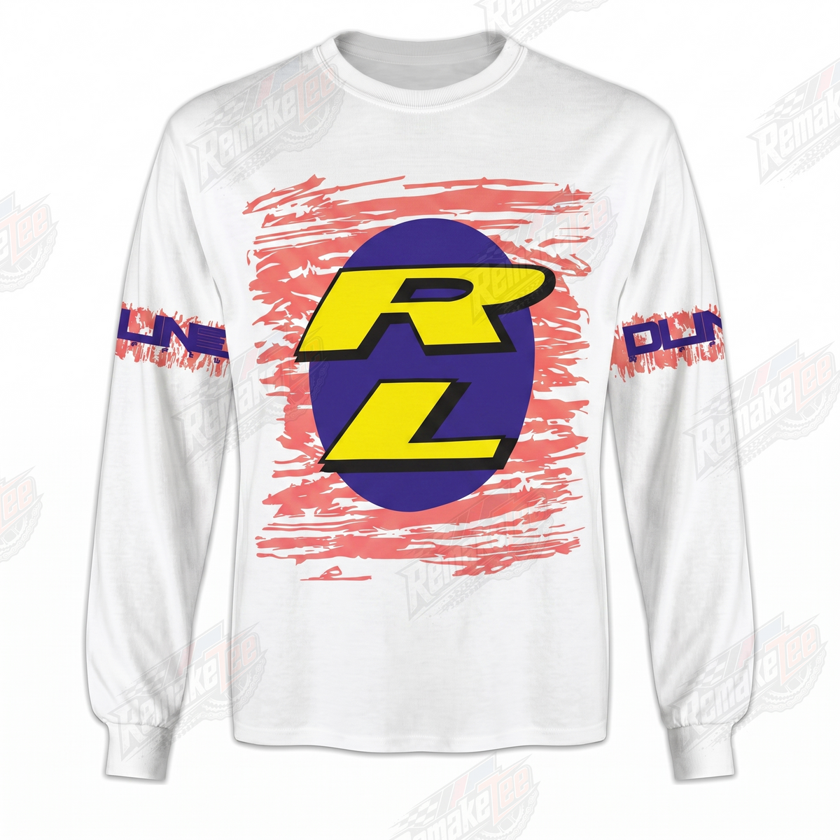Redline RL White Pink Yellow vintage BMX racing jersey - product view