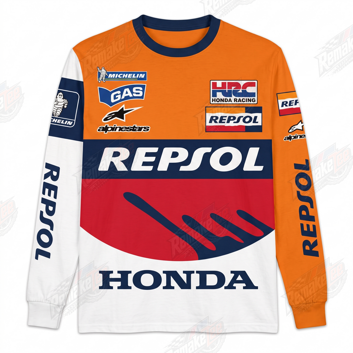 Repsol Honda Orange vintage VMX racing jersey - product view