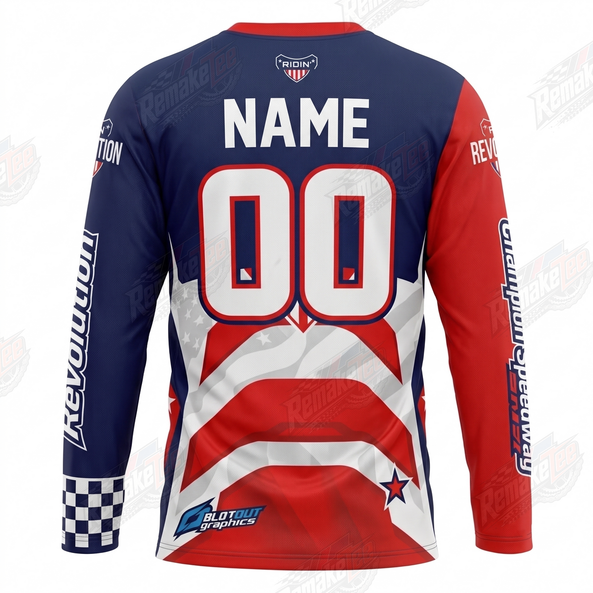 Ridin Revolution Champion Speedway BMX vintage racing jersey - alternate product view