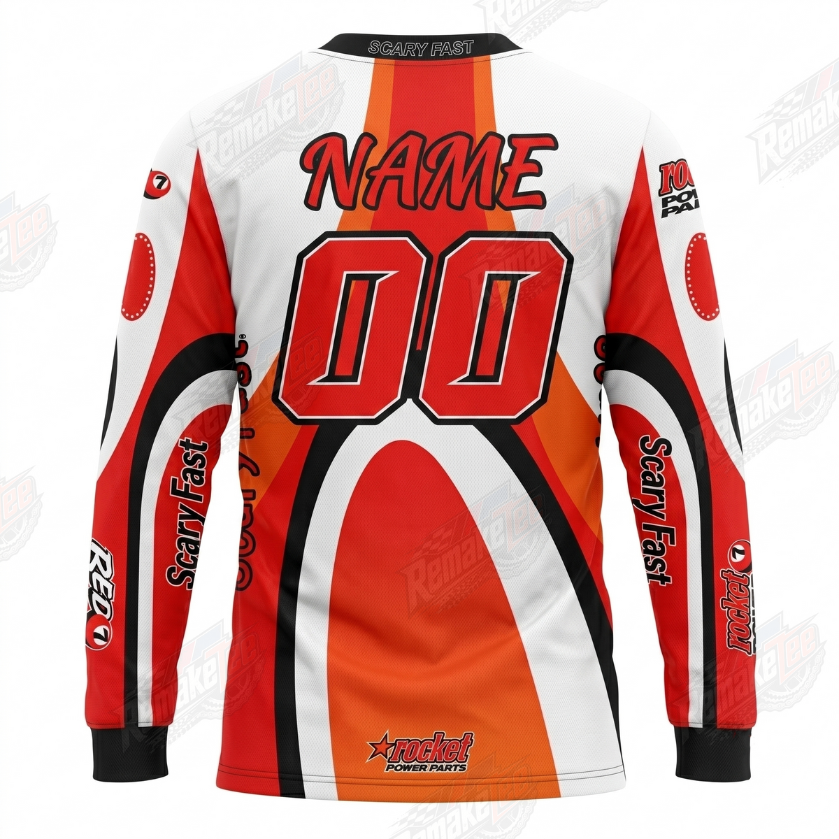 Rocket Power Red 7 vintage VMX racing jersey - alternate product view