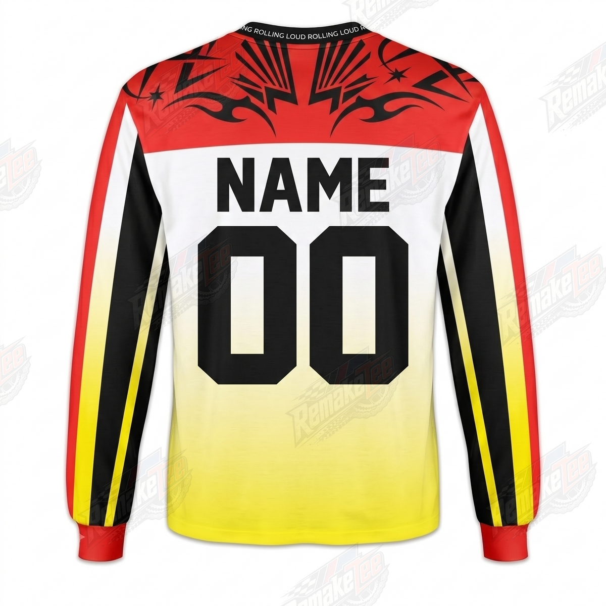 Rolling Loud Racing Red Yellow vintage VMX racing jersey - alternate product view