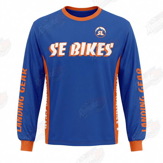 SE Bikes Landing Gear Blue Orange vintage BMX racing jersey - product view