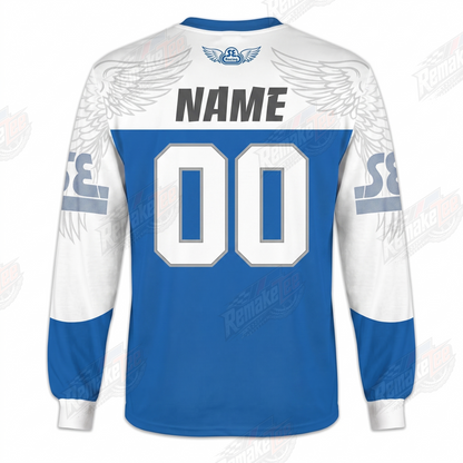 SE Factory Squad Blue White vintage BMX racing jersey - alternate product view
