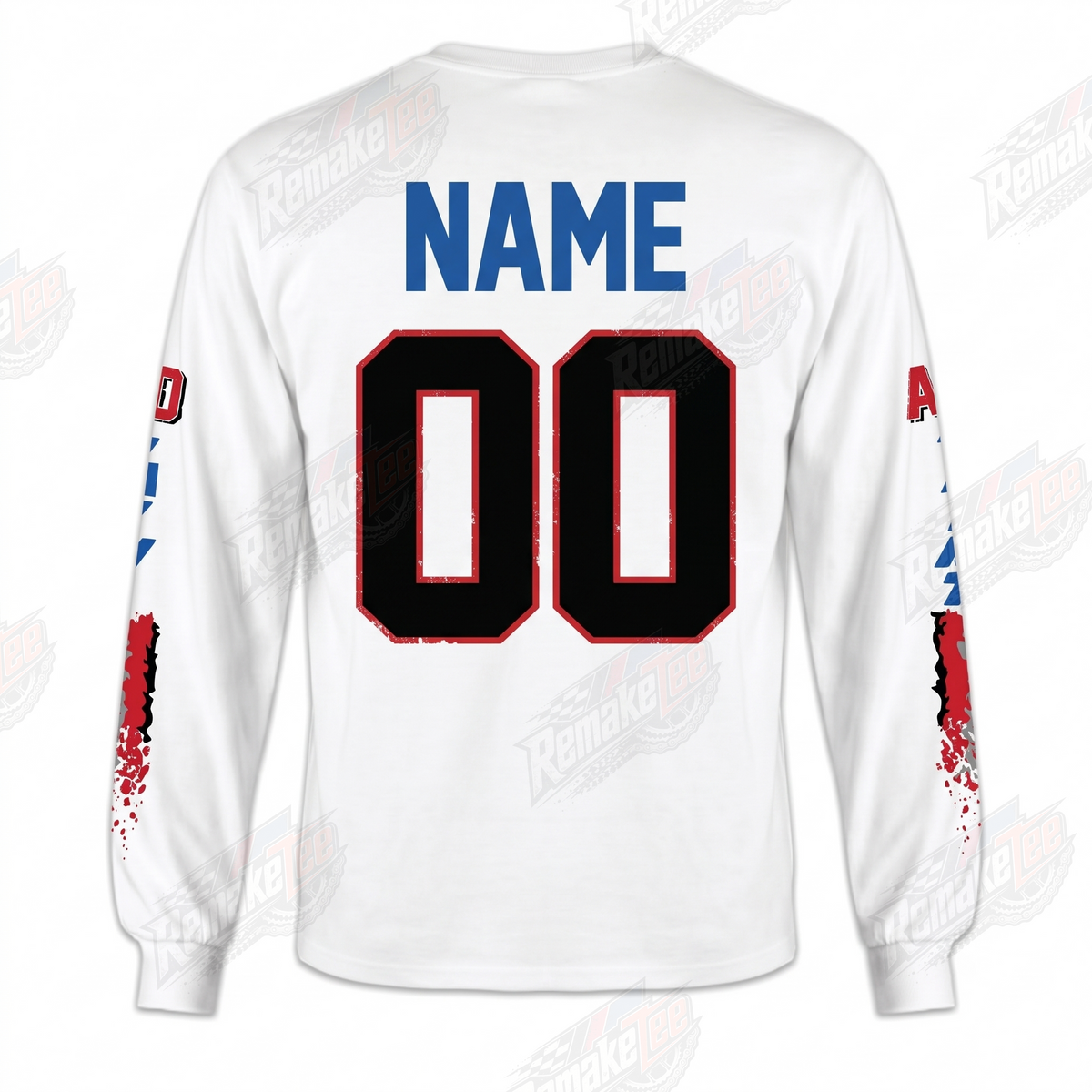 Saint MX Retro Red Blue vintage VMX racing jersey - alternate product view